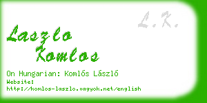 laszlo komlos business card