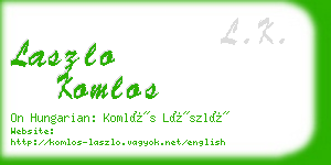 laszlo komlos business card